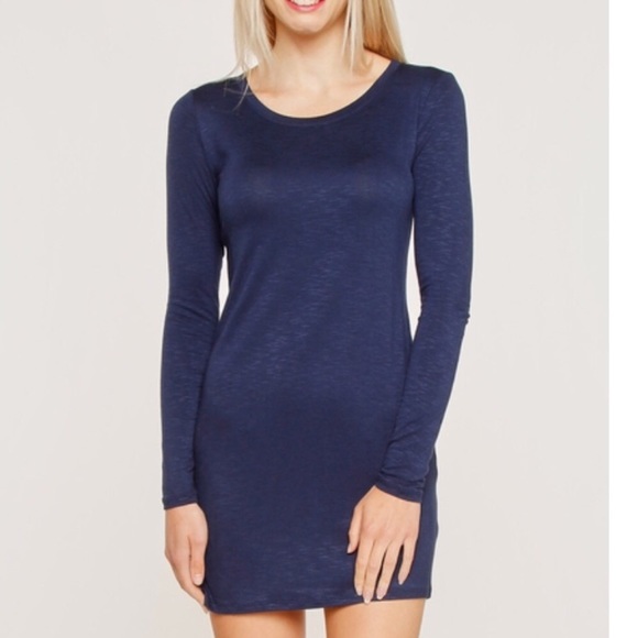 Long Sleeve Dress Blue - Picture 2 of 4